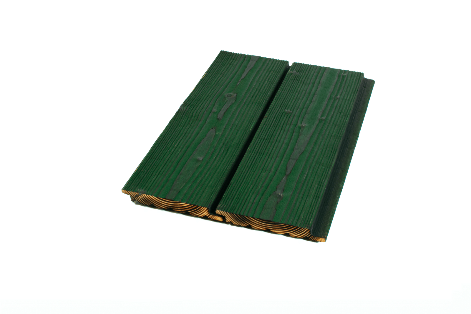 Deginta ir dažyta eglės mediena lauko dailylentės Pine Green